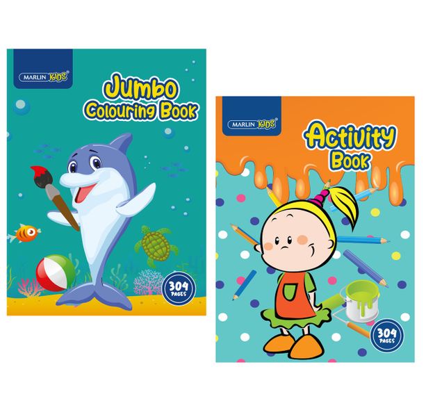 Marlin Kids Jumbo Colouring &amp; Activity Book Set