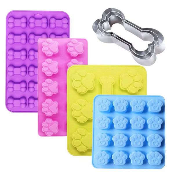 7 Piece Silicone Dog Themed Baking Mould