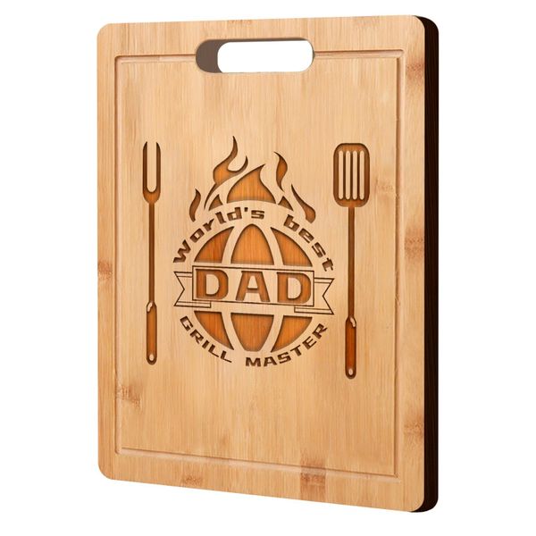 Chopping Board Engraved Bamboo Cutting Board Father Birthday Gift for Dad