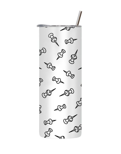 Pin 20 Oz Tumbler with Lid and Straw Trendy Back To School Graphic Gift 252
