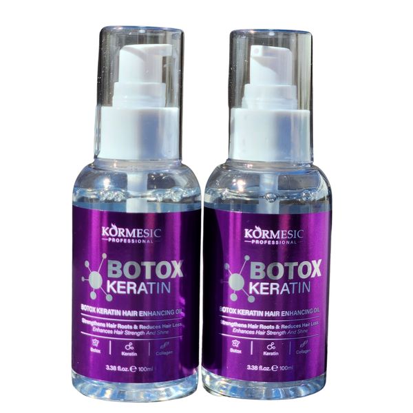 Kormesic Botox Keratin Hair Enhancing Oil Combo - (100ml x 2)