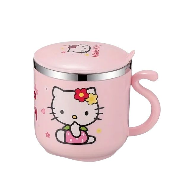 Hello Kitty Insulated Stailess Steel Travel Mug With Lid