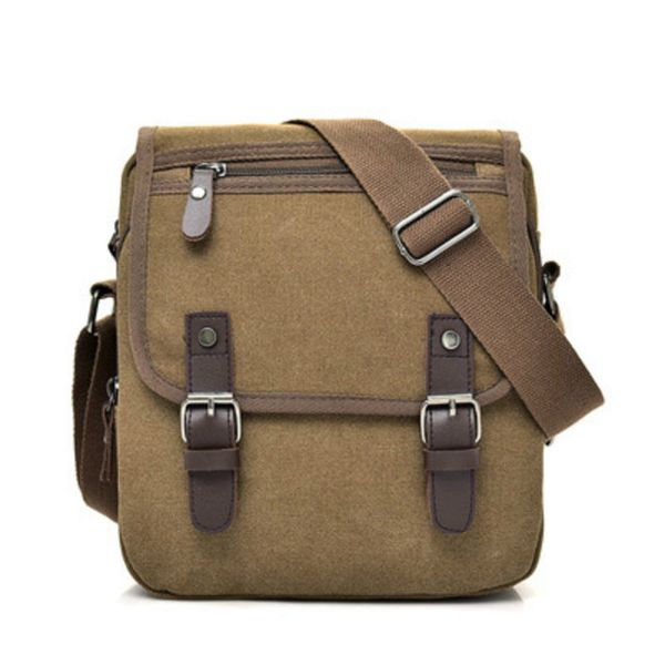 Trendy Men's Business Messenger Bag-coffee
