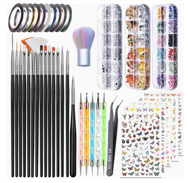 40 Pieces Nail Art Brushes &amp; Dotting Pens, Nail Art Tool Set for Women