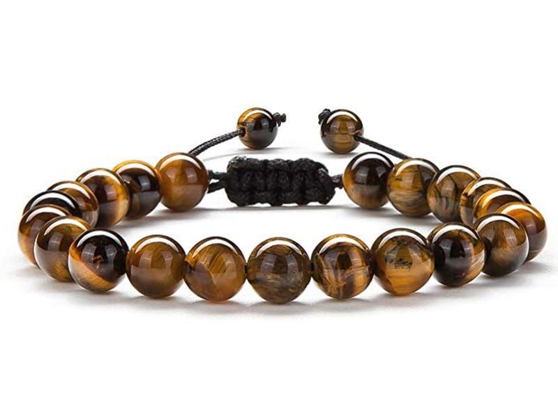 Brown Stone Tiger Eye Bracelet /Tigers Eye Men's Anxiety Bracelet/Bangle