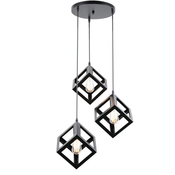 Retro Square Pendant Lamp