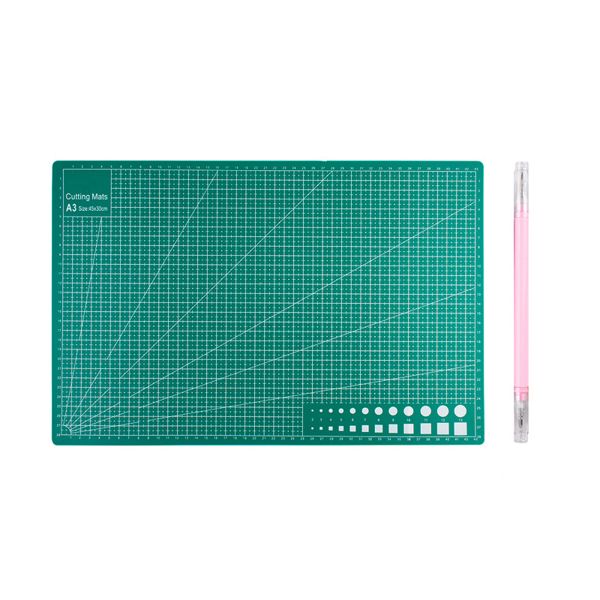 Large A3 Cutting Mat A3 Green Mat Rotary Cutting Mat Plus 1 Craft Knife Pen