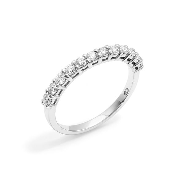 Morrisons Belle 18k White Gold Natural Diamond Half-Hoop Eternity Ring