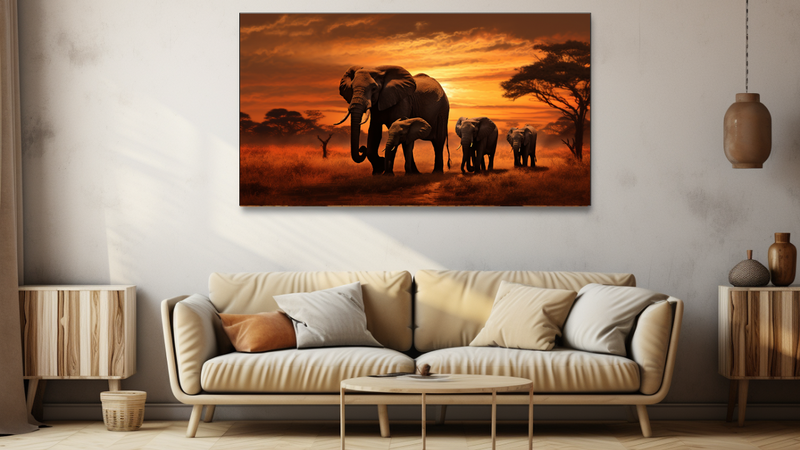 Canvas Wall Art - Safari Serenade Abstract - HD0120