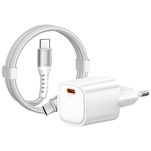 Mcdodo 30W Mini GaN Fast Charger Cellphone Charger, 1m USB-C Charging Cable
