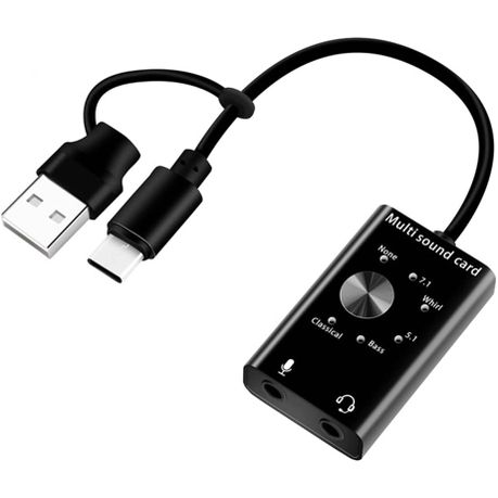 USB Type-C Audio Sound Card Adapter 7.1 Channel External Image