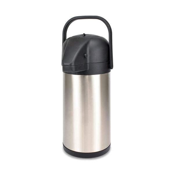 Silver and Black Stainless Steel Flask - 1500ml