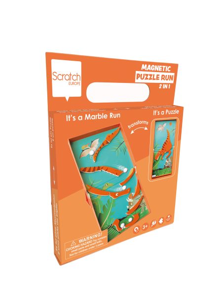 Scratch Europe Magnetic Marble Run and Puzzle Dinosaur
