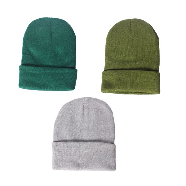 Ladies Plain 3 Piece Beanie Set