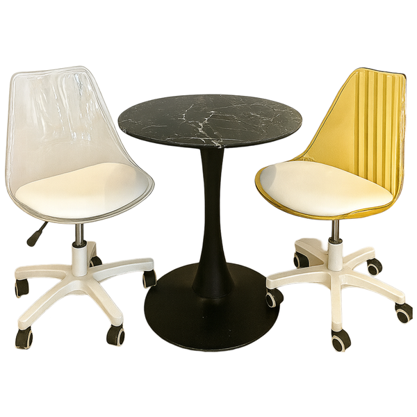 3-Piece Dining Set - Table + 2 Chairs, Stylish