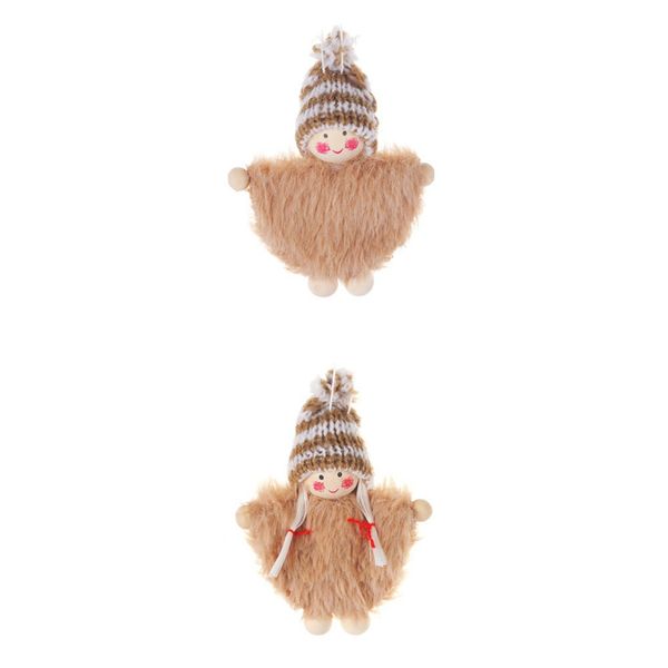 2Pcs Christmas Doll Angel Dolls Xmas Tree Decor Ornaments New Year Gifts Ch