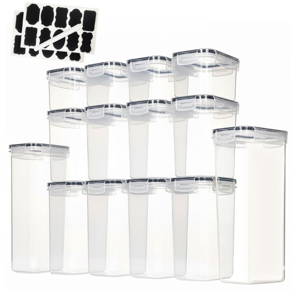 TALI 14 Pieces Air-tight Sealed Food Storage Container Set with Lids