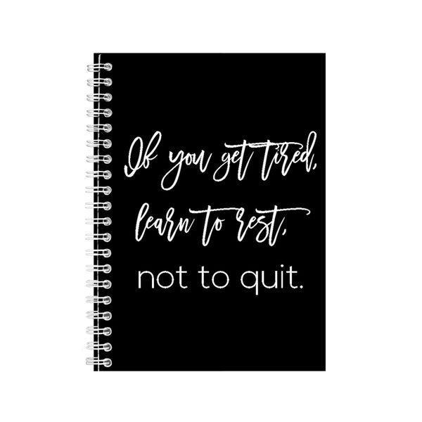 Rest A5 Notebook Spiral Lined Motivational Sayings Graphic Notepad Gift 186