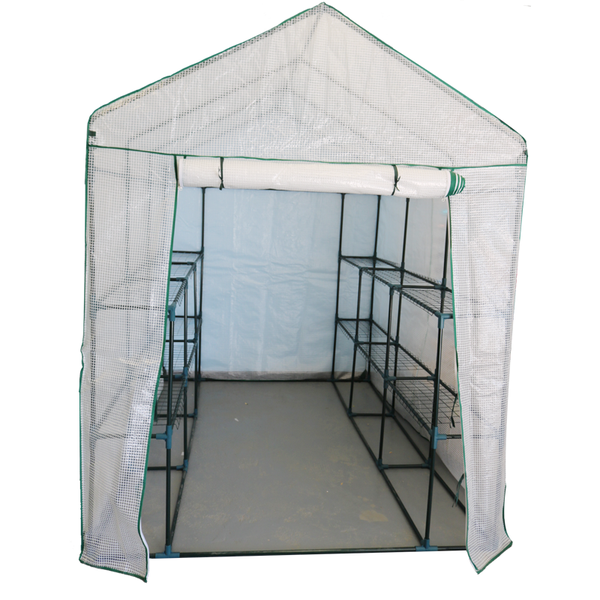 Tiered Walk-in Greenhouse 12 Shelves