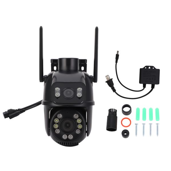 6MP Dual Lens Security Camera Auto Light/Sound Alarm WiFi