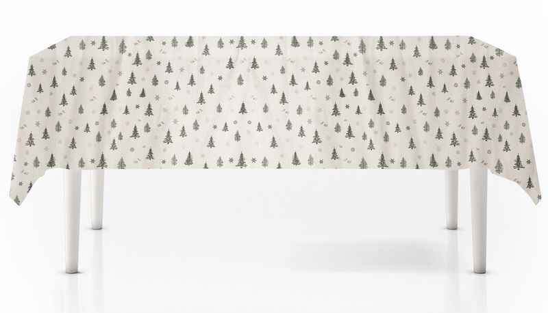 Christmas Tree Tablecloth, 140x180cm, Poly-Cotton with Sewed Borders