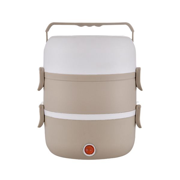 Multifunctional 3 Layers Electric Lunch Box - Nude
