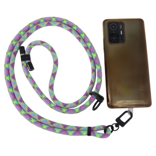 160cm Adjustable Cellphone Lanyard with Clip Holder - Climbing Rope Design