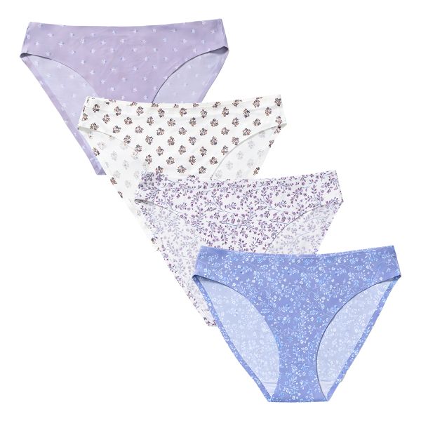 Women's Seductive Hipster Panties 4-Pack - Floral | Breathable Comfort