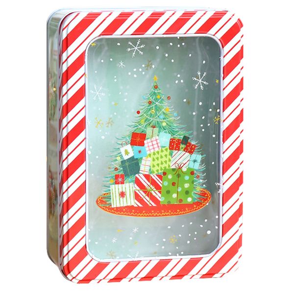 Home Decor Christmas Candy Storage Tin(13cmx15.8cmx6.5cm)