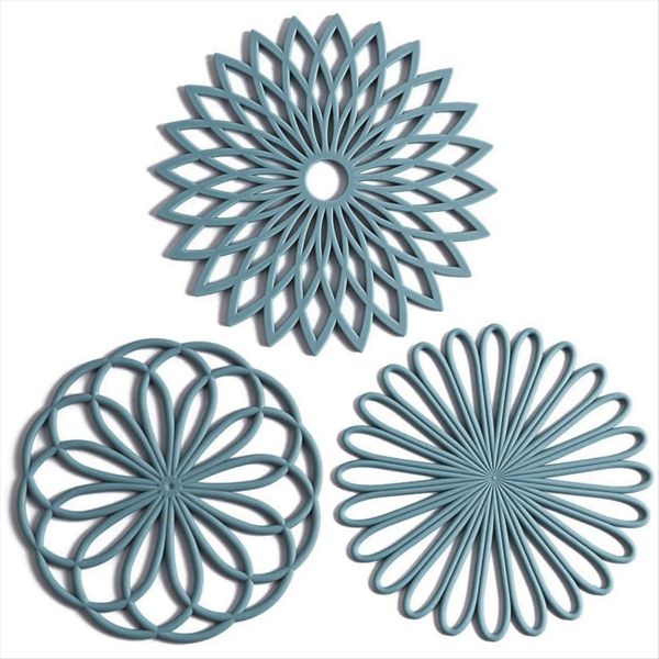 3PCS Silicone Trivet Mat - Non-Slip &amp; High Temperature Resistance Kitchen H