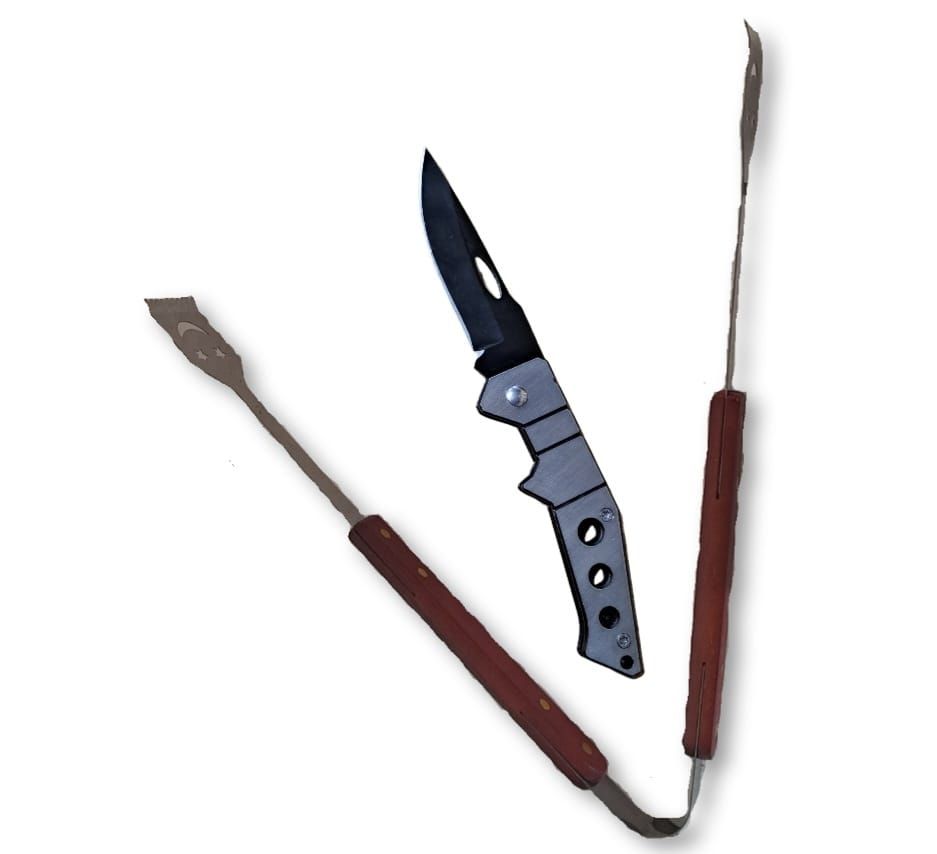 Braai Tong with Wooden Handle & Pocket Knife Shop Today. Get it