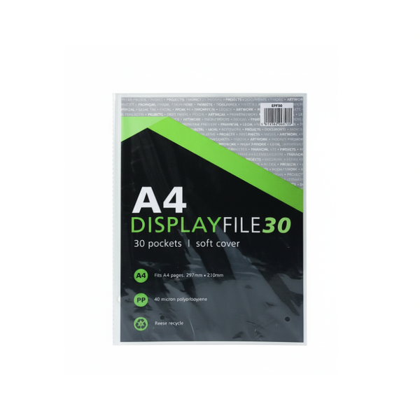 Professional A4 30 Sleeve Pocket File For Document Management
