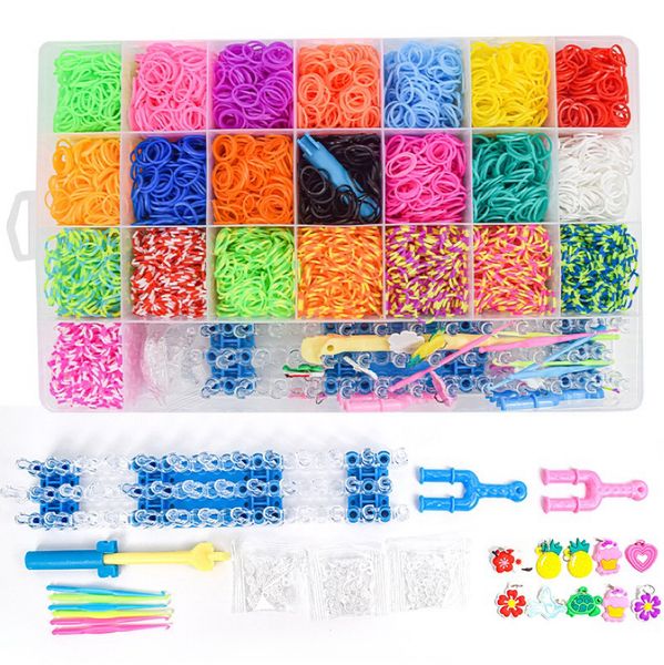 Hand-Woven Colorful Rubber Bands Set (4400 Pieces)