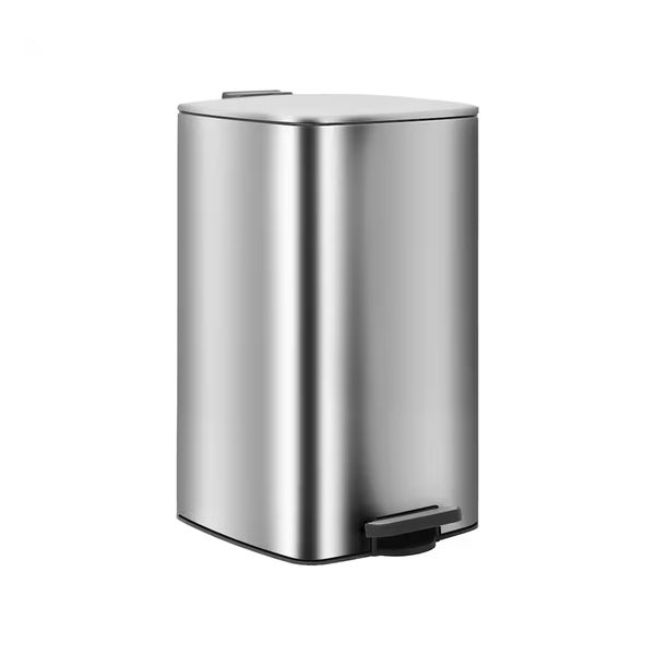 8 Liters - High Quality Square Stainless Steel Stylish Pedal Bin