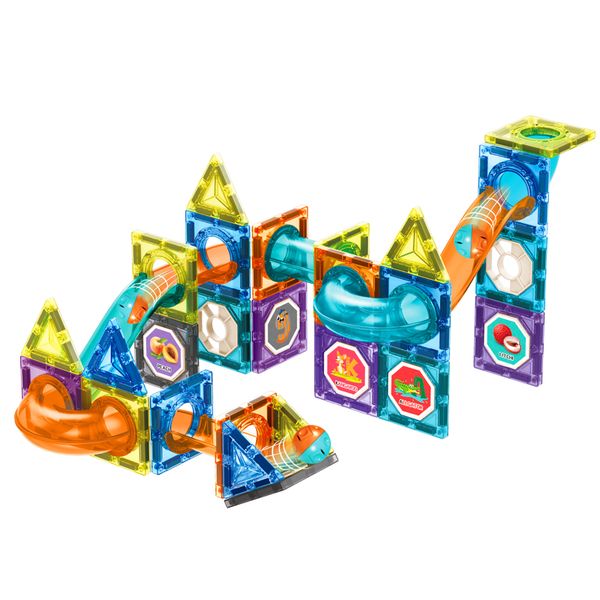 Magnetic Building Tiles Set Magnetic Blocks 3D STEM Stacking Toys For Kids