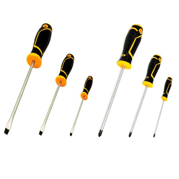 6 Piece High End Combination Screwdriver Set With Ergonomic Handles
