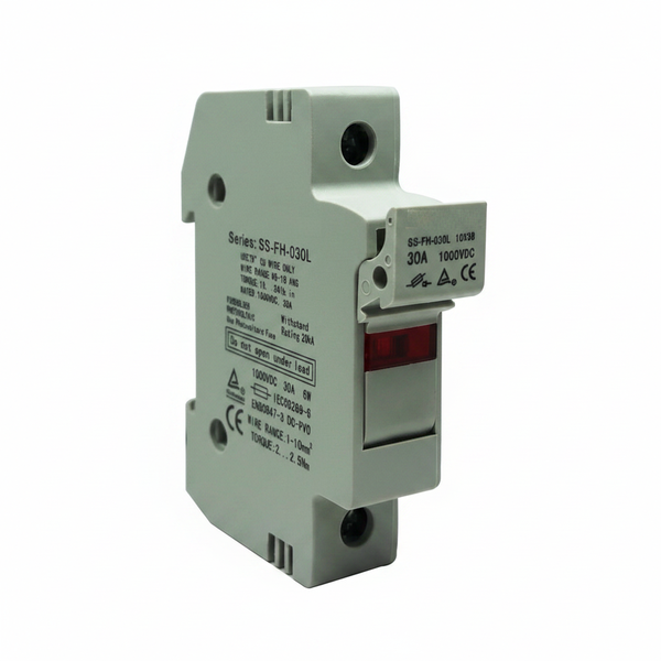 Solarix Rail Mount 30A DC Fuse Holder with LED Indicator