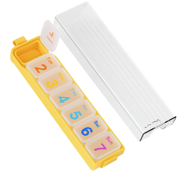 Portable Medicine Box Compact - Yellow