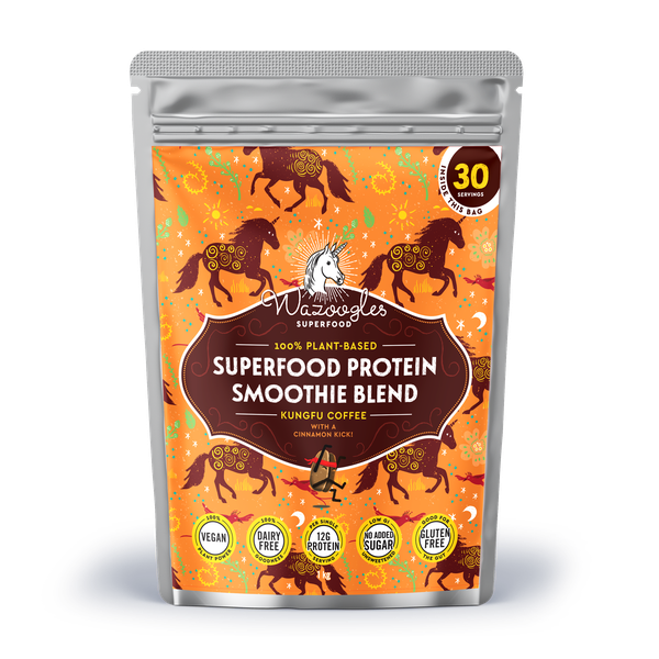 Wazoogles Superfood Protein Blend Kungfu Coffee - Large