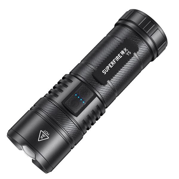 SUPERFIRE Y5 Power Bank Flashlight Torch 1200 Lumens 800 Meters Long Range