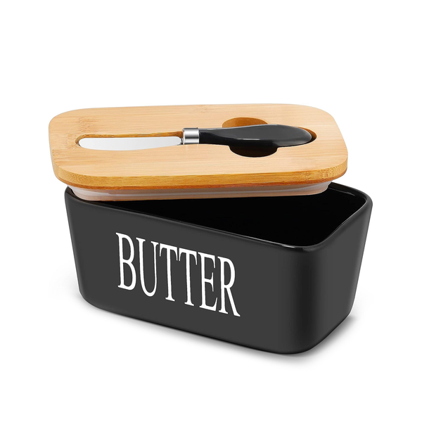 Butter Jar Healthy Easy Wash Ceramic Container, Paste Container for Kitchen