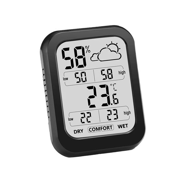 Multifunction Temperature Humidity Monitor with LCD Display for Home Indoor