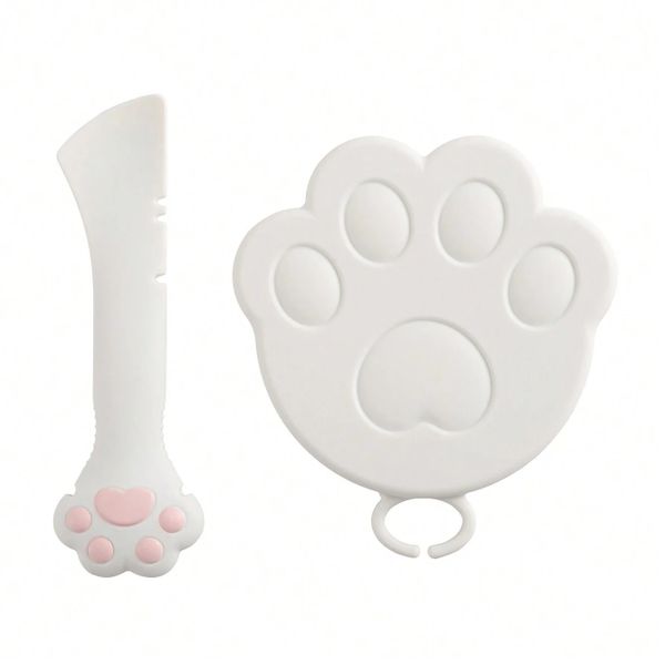 Pet Cat and Dog Food Lid and Food Scoop Set