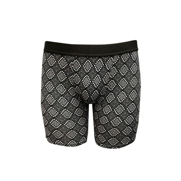 Scrapeez Men's AOD Longer Length Boxer Black and White