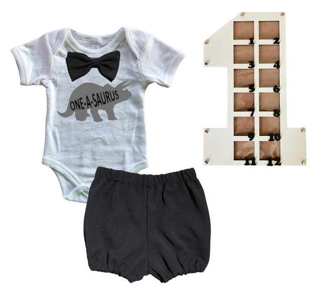 Bubble Shorts &amp; Photo Frame-Dinosaur One image