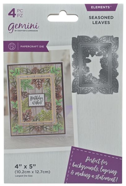 Gemini By Crafters Companion Seasoned Leaves Cut &amp; Emboss Dies - 4 Dies