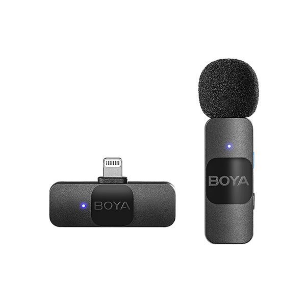 Boya BY-V1 Ultra-compact 2.4GHz Wireless Microphone System for iOS Devices