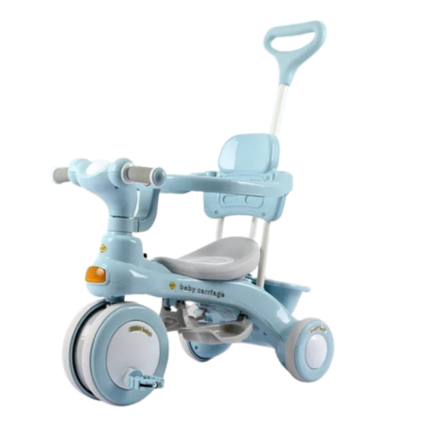 Baby Carriage Stroller Tricycle With Lights - Music and Safety Frame