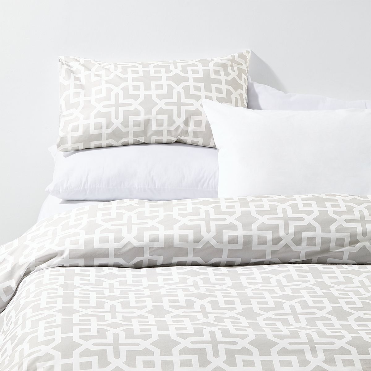 George & Mason - Greek Key 200 TC Percale Duvet Cover Set | Shop Today ...