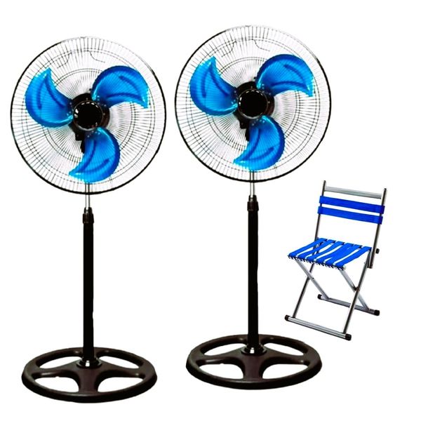 Fan Standing fan 18 Inch High Power - Steel With Set Of 2 Chairs